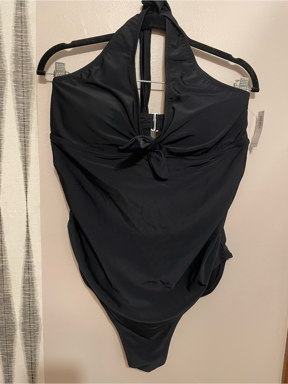 NWT Old Navy Black Halter One-Piece Swimsuit